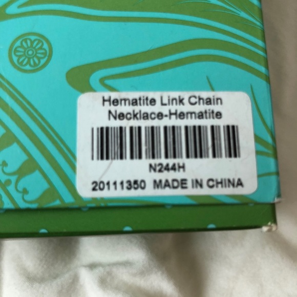 Hematite Link Chain Necklace - Picture 2 of 3